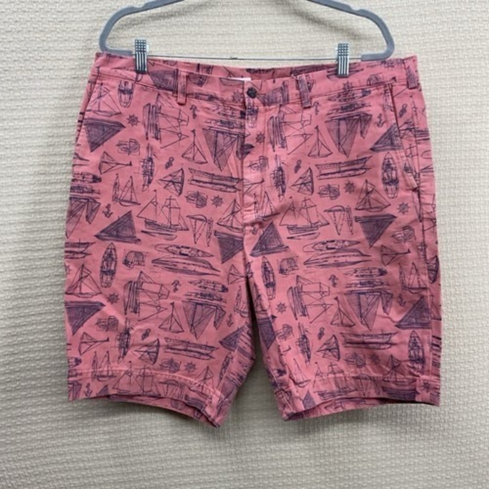 Polo Ralph Lauren Pink Naval Nautical Sail Boat Chino Shorts Men 38 Vietnam